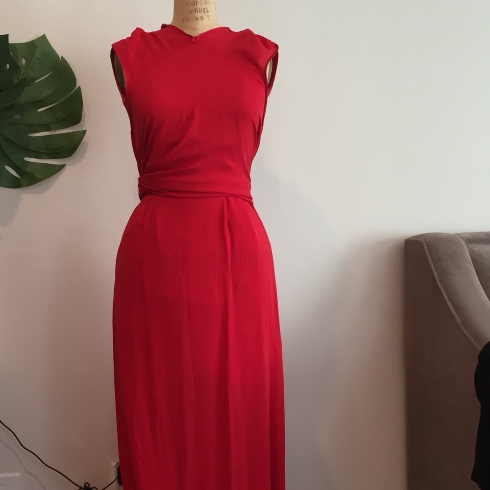 Evening silk dress